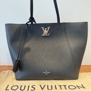 Louis Vuitton Calfskin Cabas Lockme tote in Black